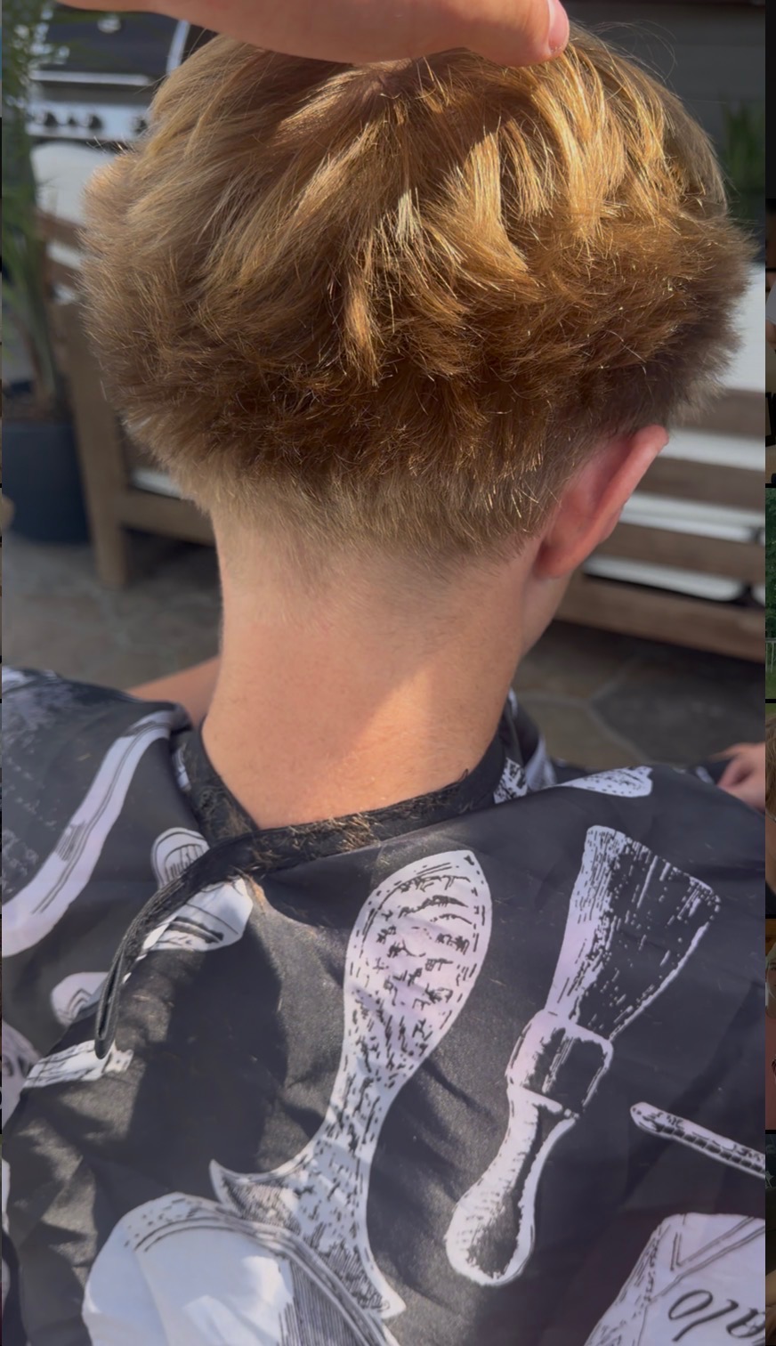 Clean taper fade — back view