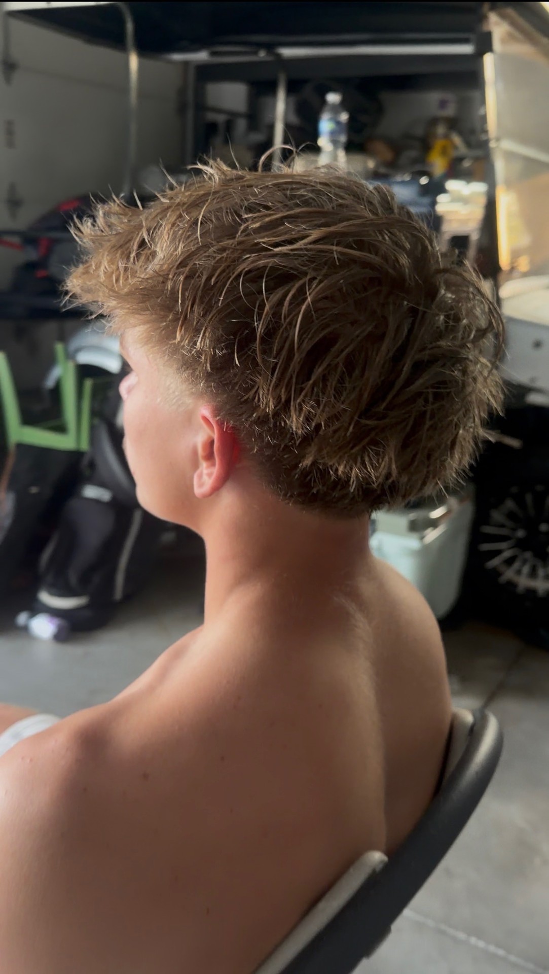 Fresh taper — back view